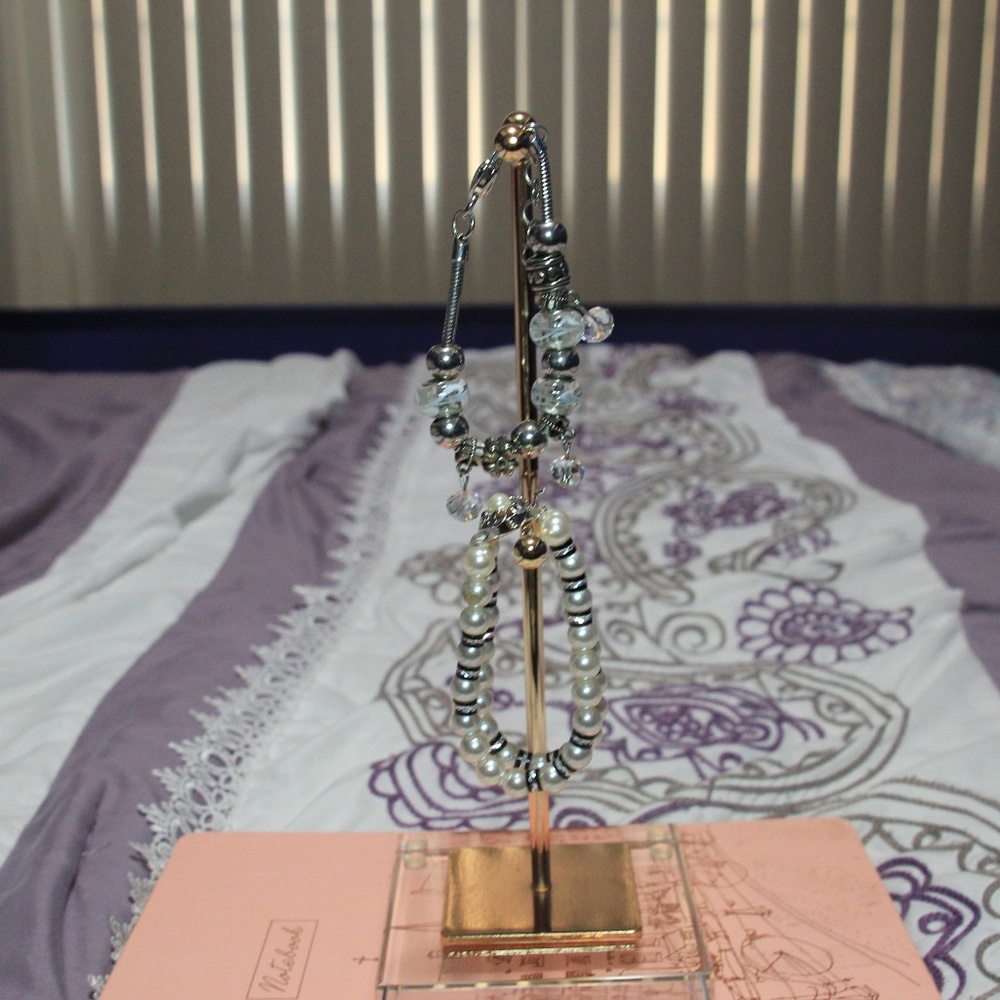 White and Teal Bracelets